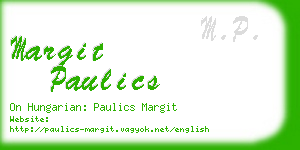 margit paulics business card